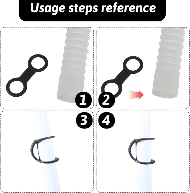 Zelphvt 2 Pcs Snorkel Keeper, Silicone Snorkel Clip for Mask Dive Mask Strap Tube Holder Universal Retainer Attachment Diving Snorkeling Gear Accessories Spare Part - Image 3